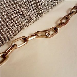 LA REGALE Metallic mesh bag